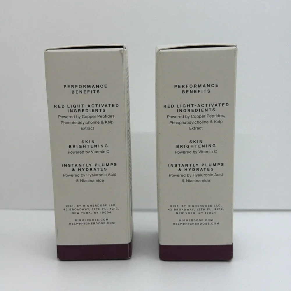 2 PACK HigherDOSE Red Light Face Mask Serum Light Activated Glow Serum 1 oz NEW